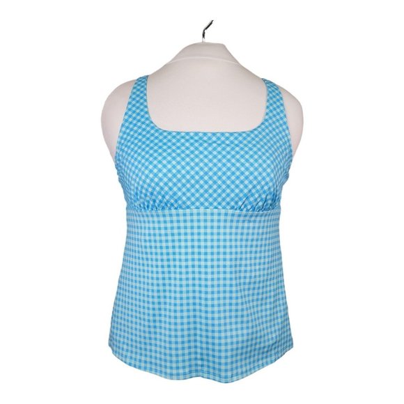 Lands End Tankini Swim Top 18 Square Neck Underwire Bra Tummy Control Swimsuit - Picture 13 of 15